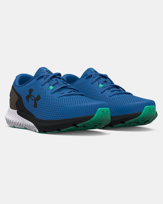 Men's UA Charged Rogue 3 Running Shoes, Blue, pdpMainDesktop image number 3